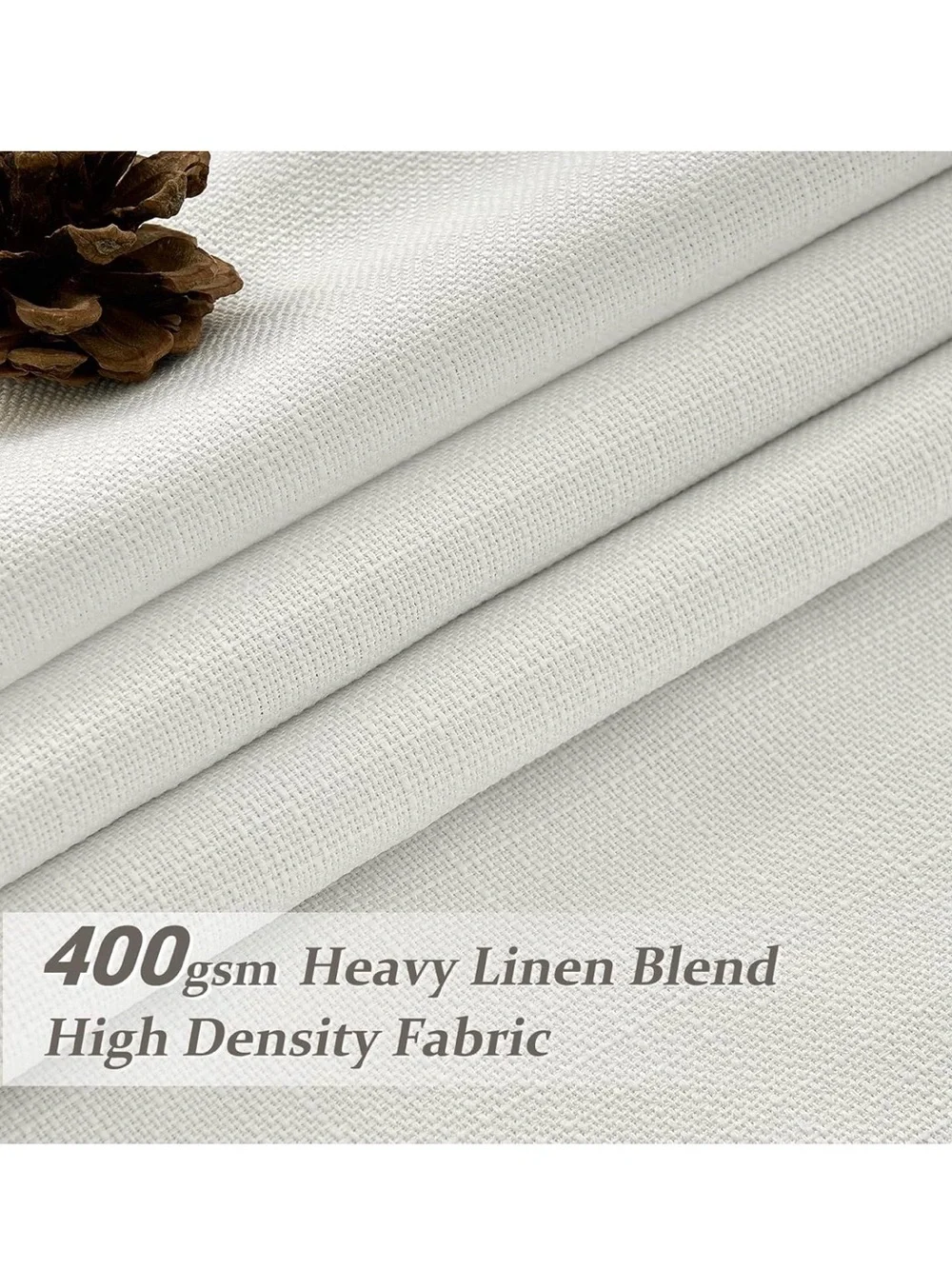 Classic Ivory Room-Darkening Drapery Panels - Set of 2 40” by 60” Black Out